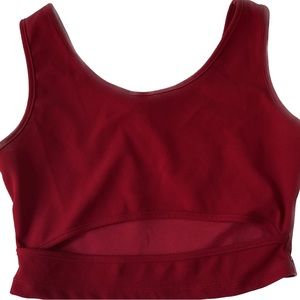 Shein Cutout Cropped Tank in Red